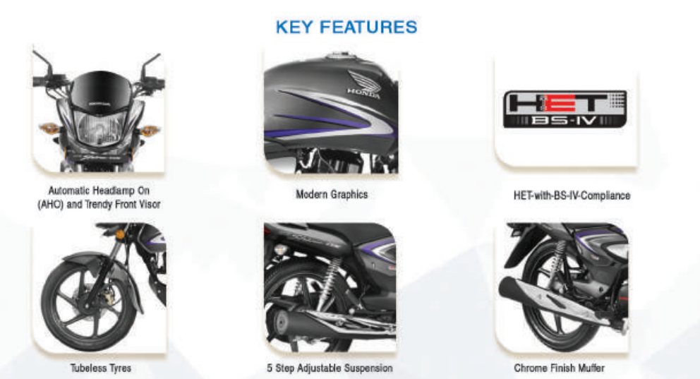 Features in the Honda CB Shine 125