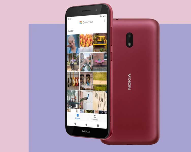 Nokia C1 Plus Display and Design Red Color