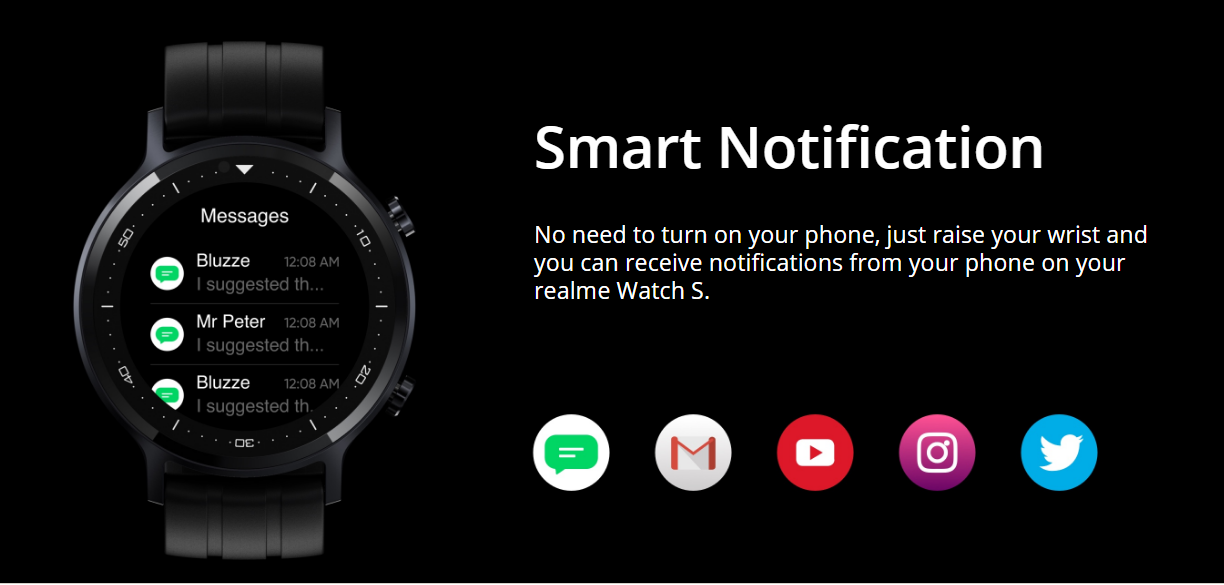 Realme Watch S Smart Notifications