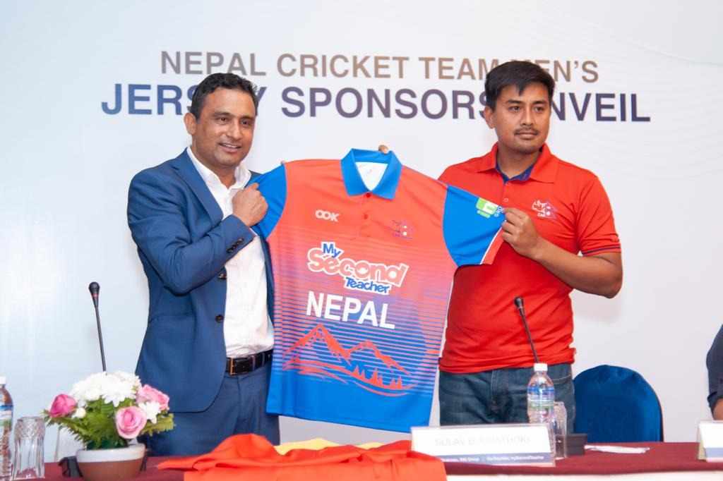 MySecond Teacher Sponsors Jersey of Nepal’s Cricket Team 