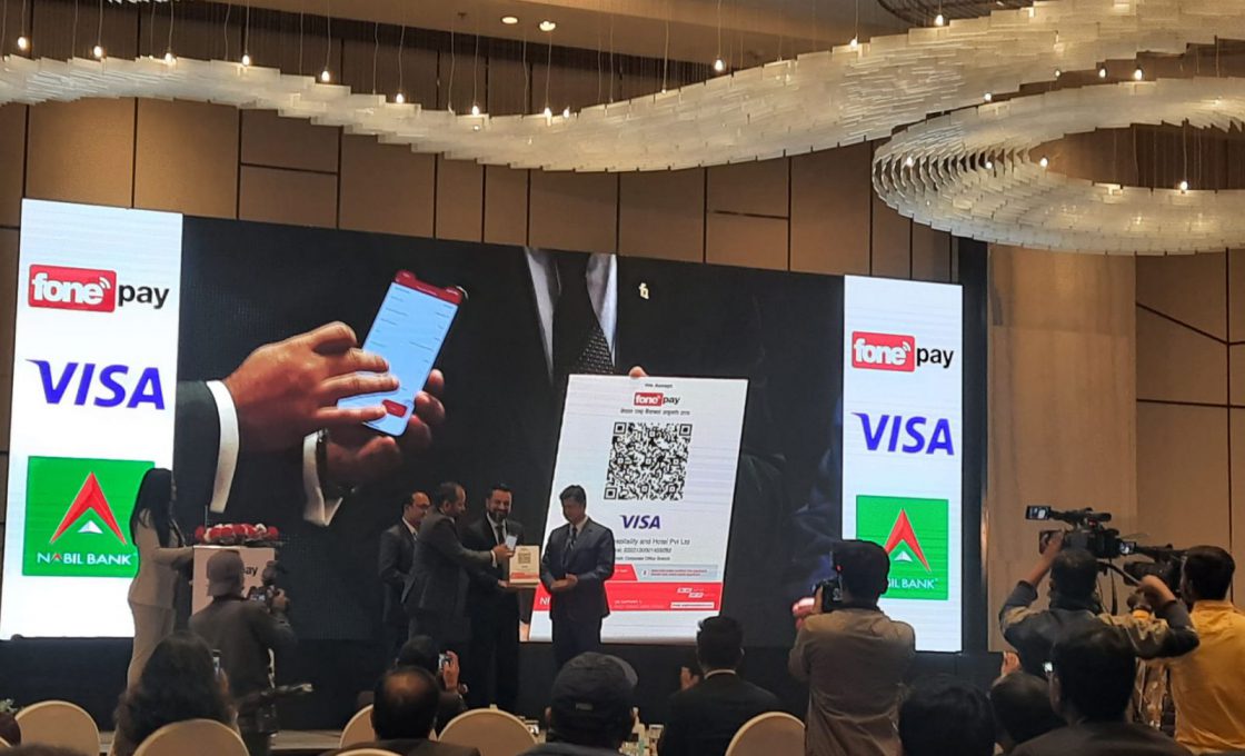 Visa Scan to Pay with Fonepay QR dummy transaction during the launch event