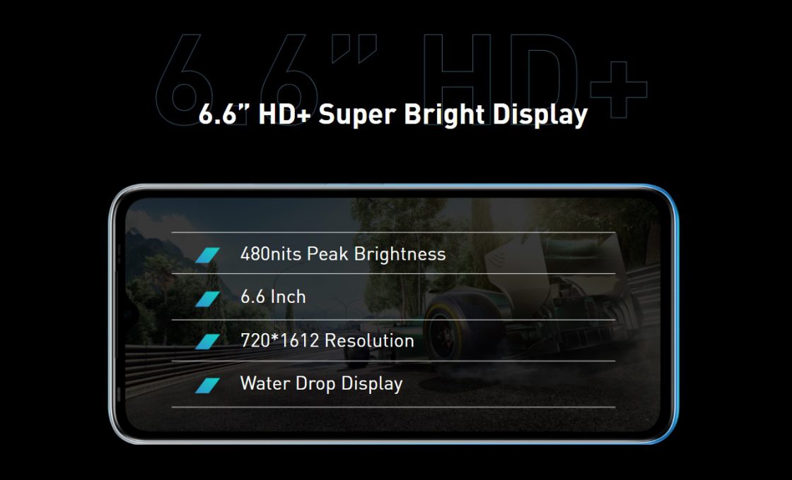 6.6 inches HD+ IPS Display