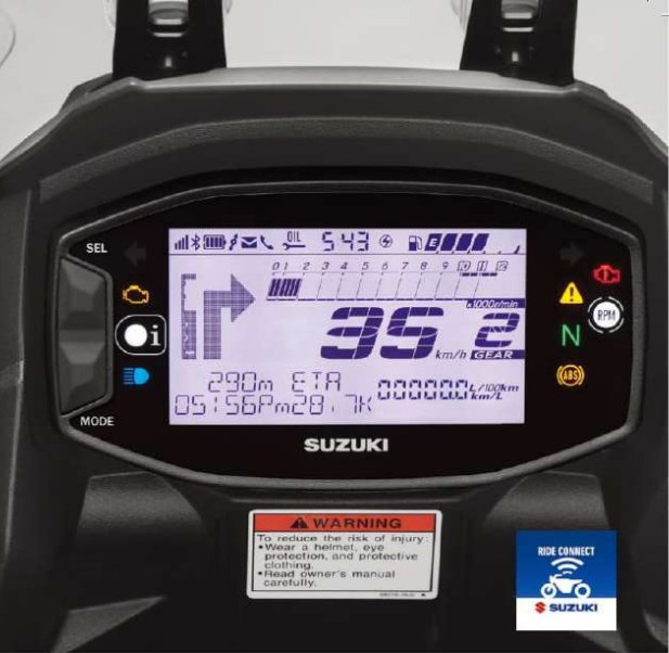New Digital Meter with Bluetooth Connectivity in Suzuki VStrom SX
