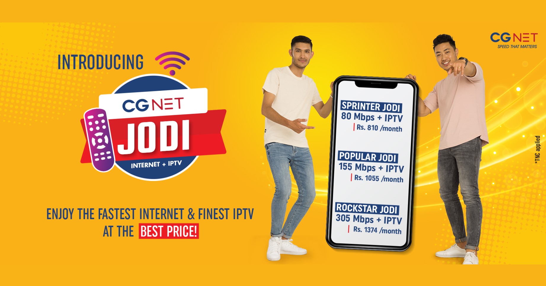 CG Net launches CGNET Jodi, its internet + IPTV service