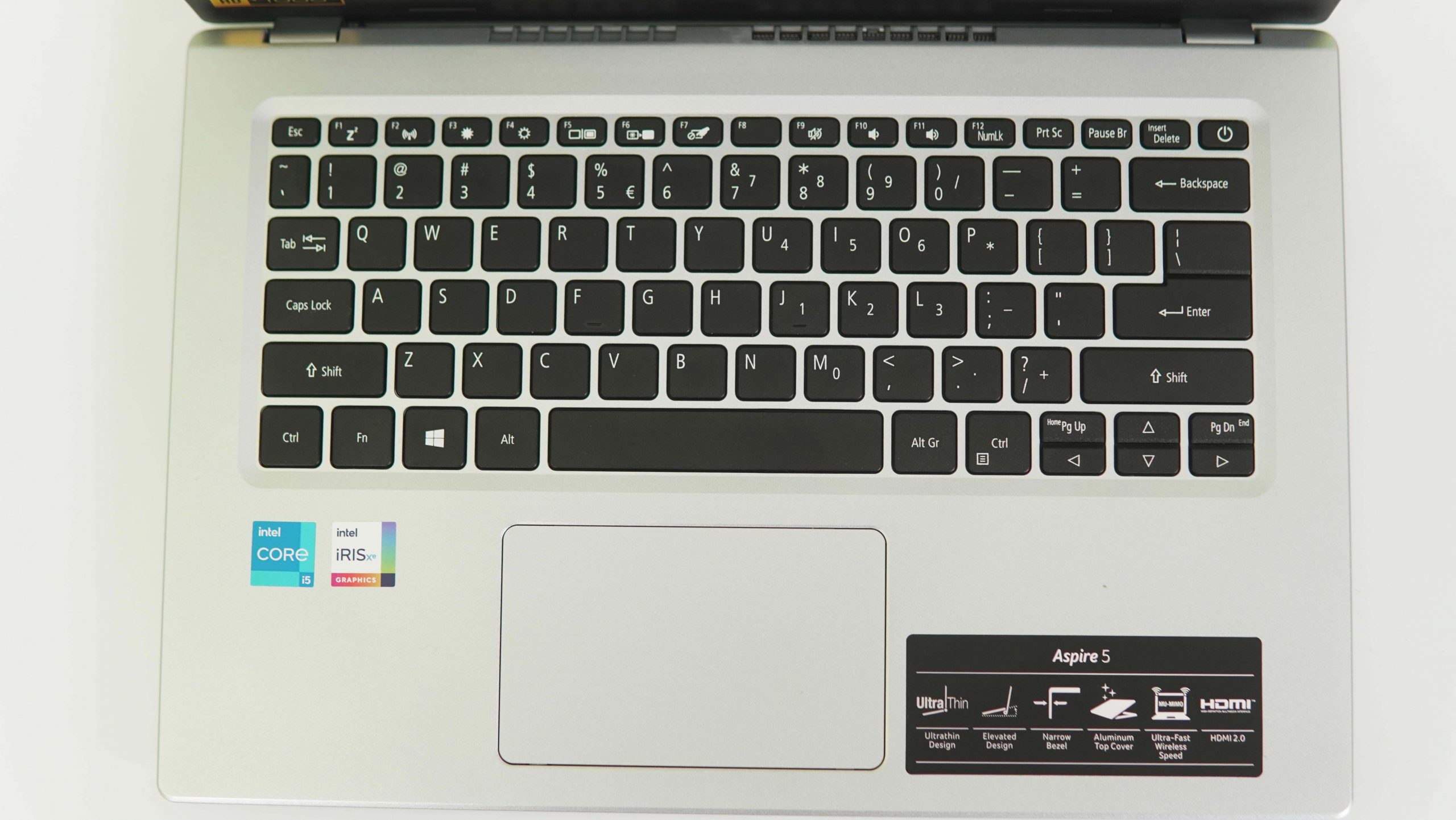 Keyboard and trackpad - Acer Aspire 5 2021