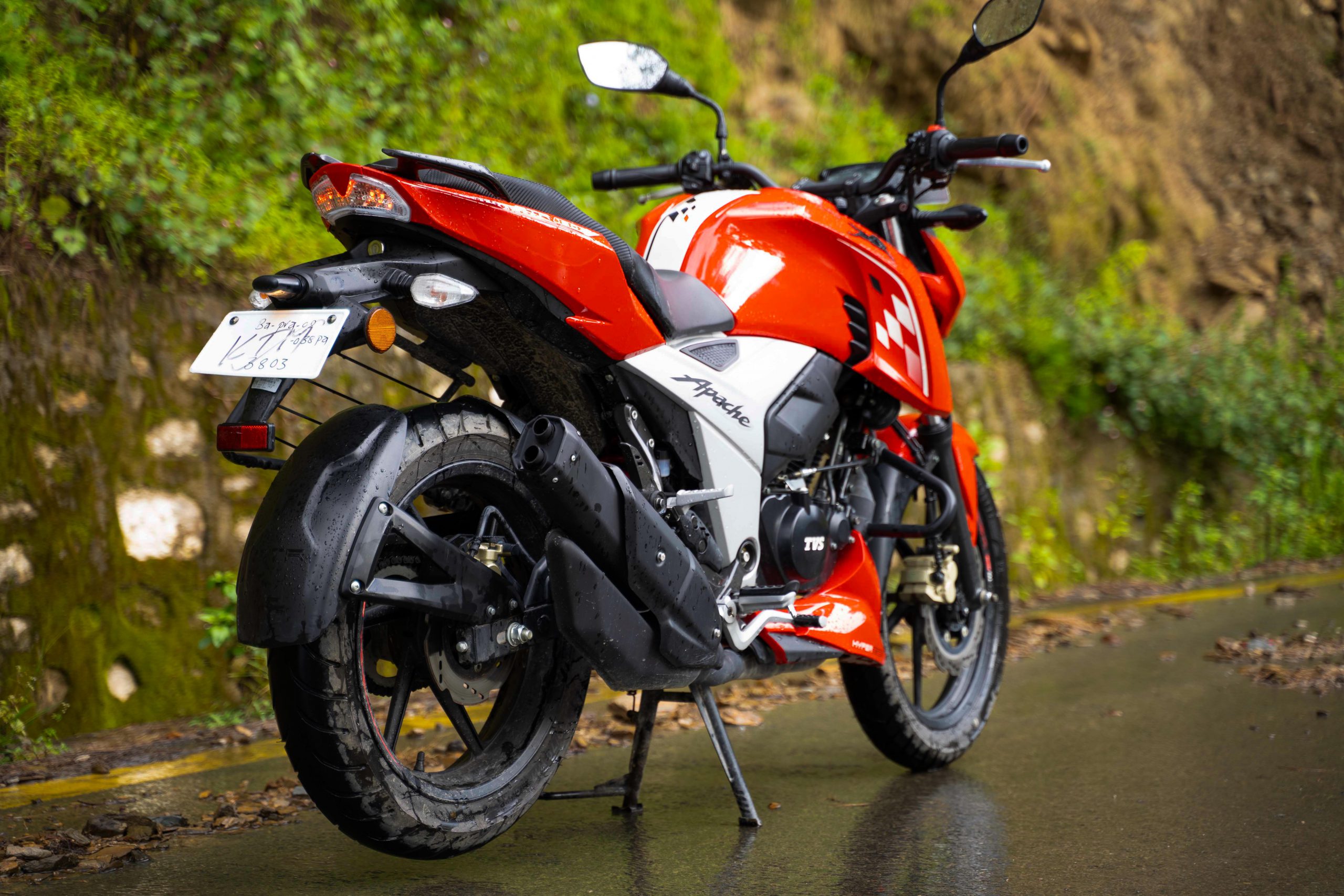 Rear Styling in TVS Apache RTR 160 4V