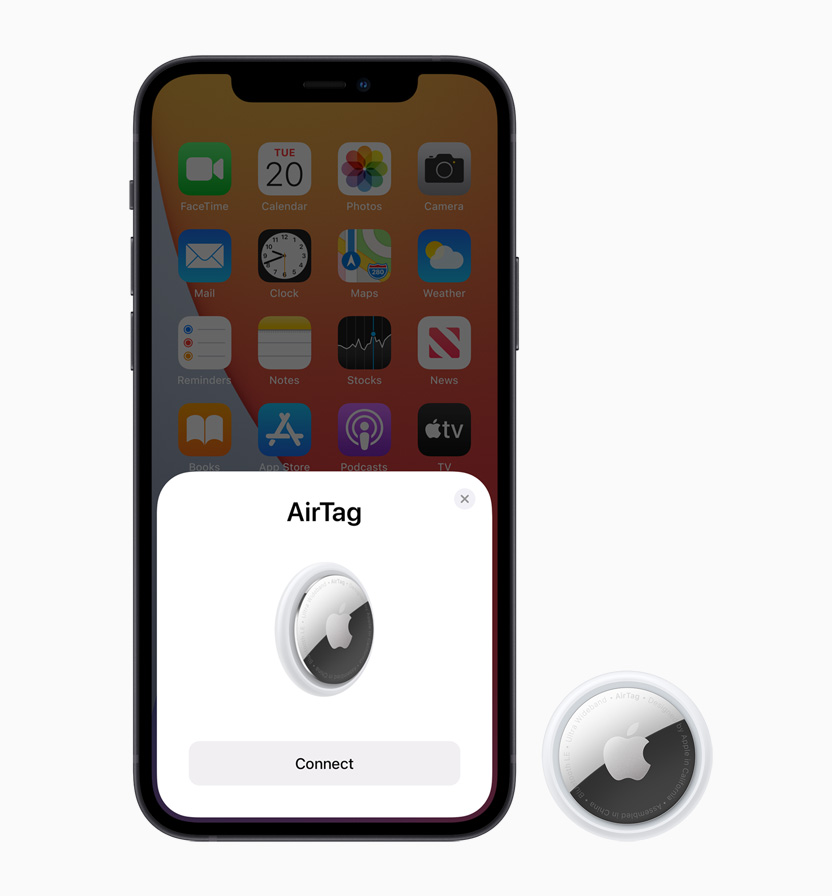 Apple AirTag pairing screen