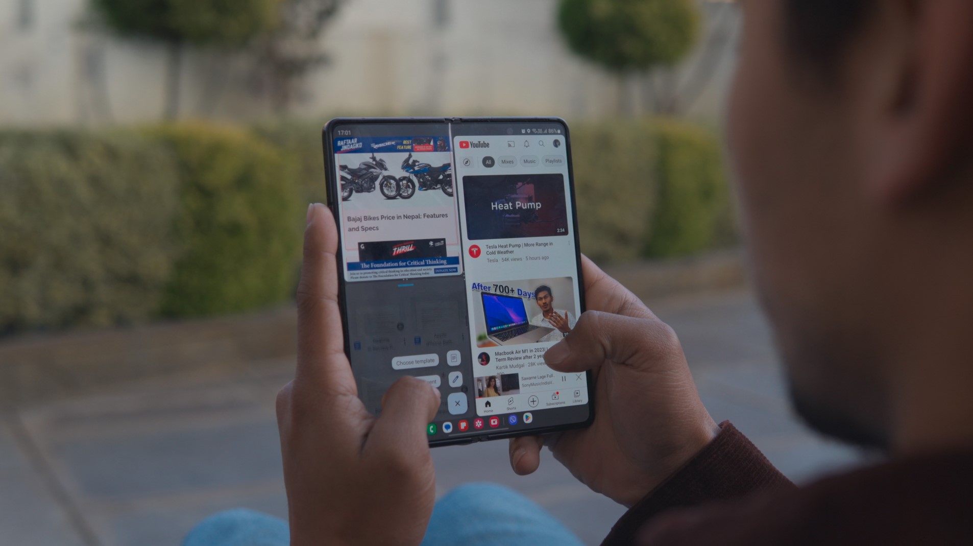 Multitasking on Samsung Galaxy Z Fold 4