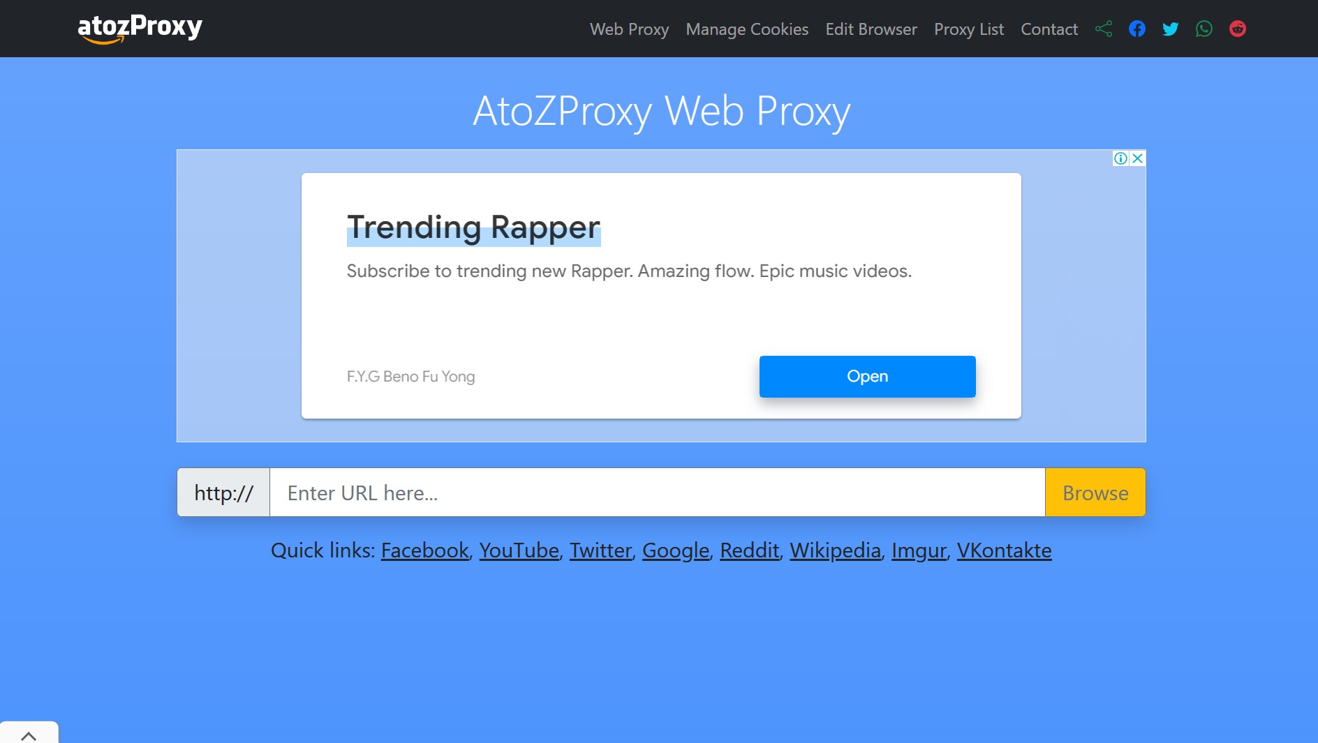 AtoZProxy Web Proxy