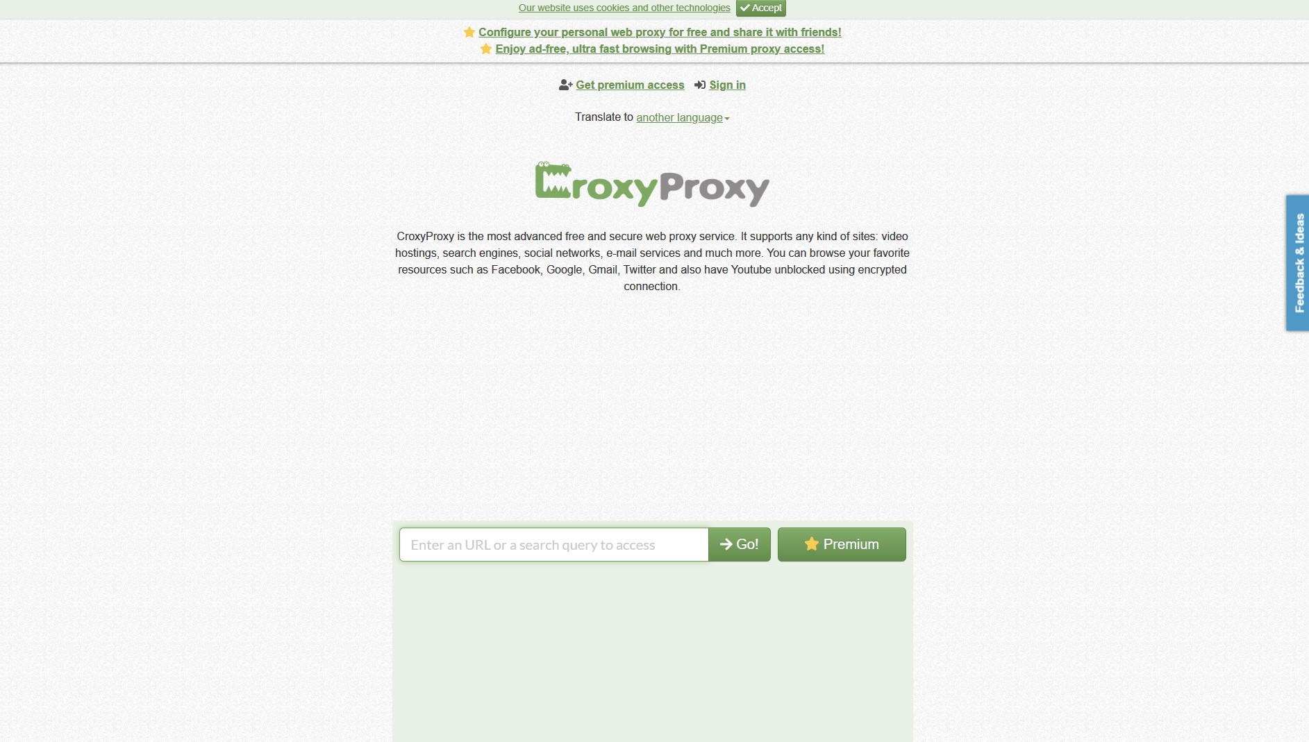 CroxyProxy - free web proxy