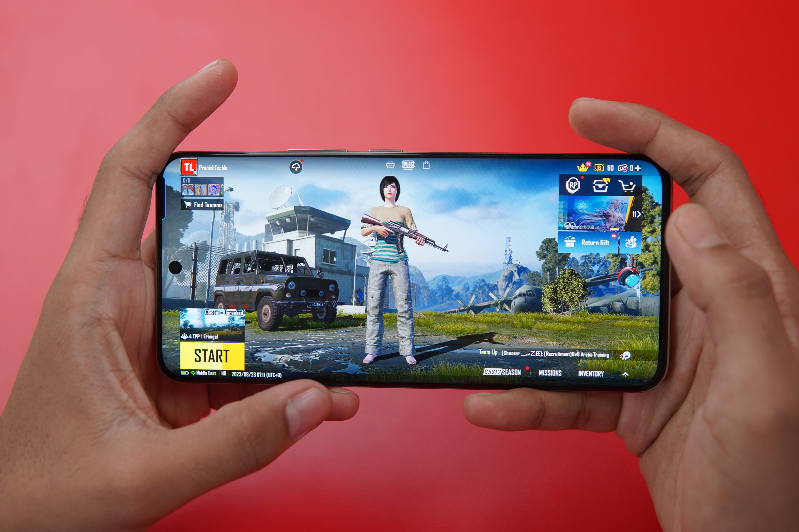 PUBG Mobile on Honor 90