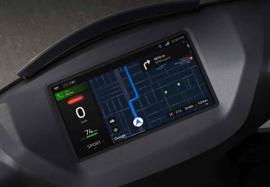 7-inch TFT Touchscreen in Ather 450x