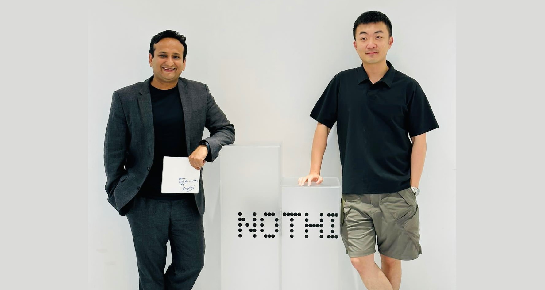 CG MD Nirvana Chaudhary with Nothing Founder Carl Pei