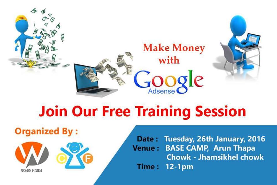 Workshop on Google AdSense by WiSTEM Nepal in collaboration with CYF