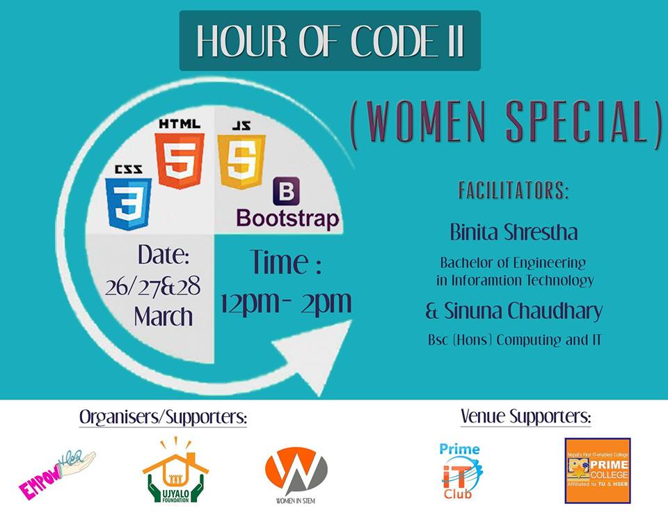 Hour of Code II Workshop – Learn Basics of Coding in an Hour (Women Special)