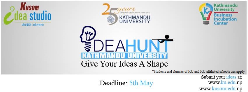 KU Idea Hunt 2016 – Let your idea change the world!