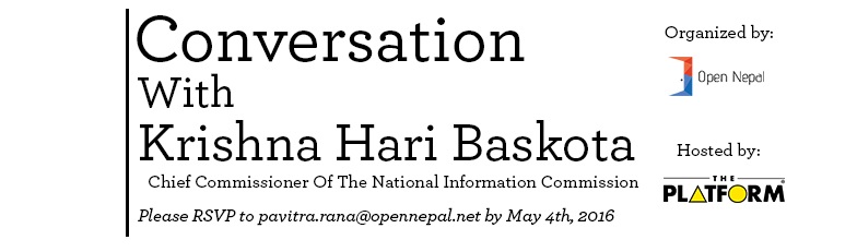 A conversation with the Commissioner of National Information Commission (NIC) to discuss the data policy of Nepal government
