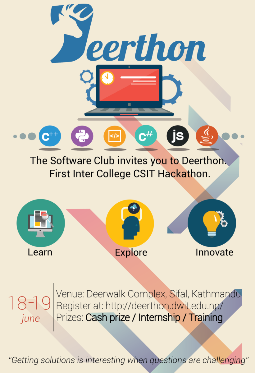 Deerthon – First Inter-Collegiate CSIT hackathon by DWIT Software Club