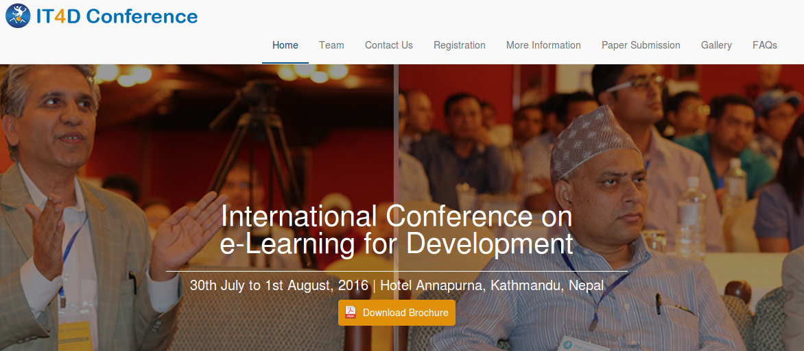 IT4D, An International Conference on e-Learning For Development, Being Organized in Kathmandu Soon