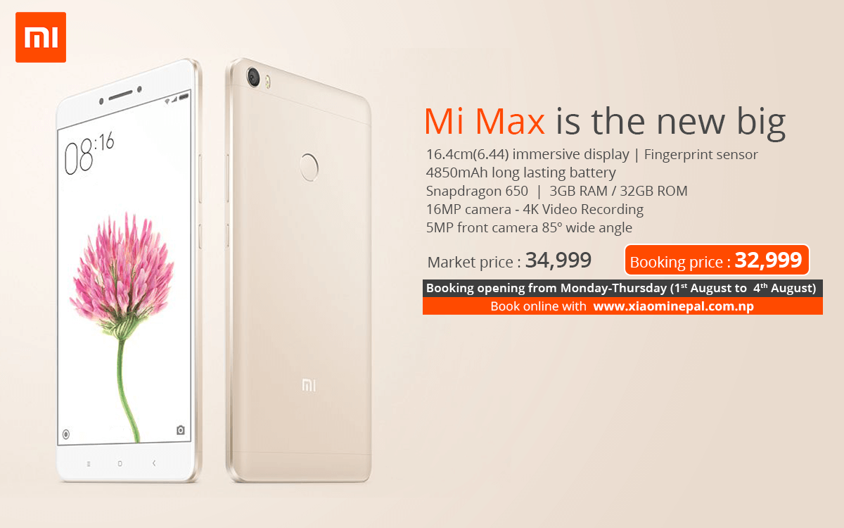 Xiaomi Mi Max Launched in Nepal Today!