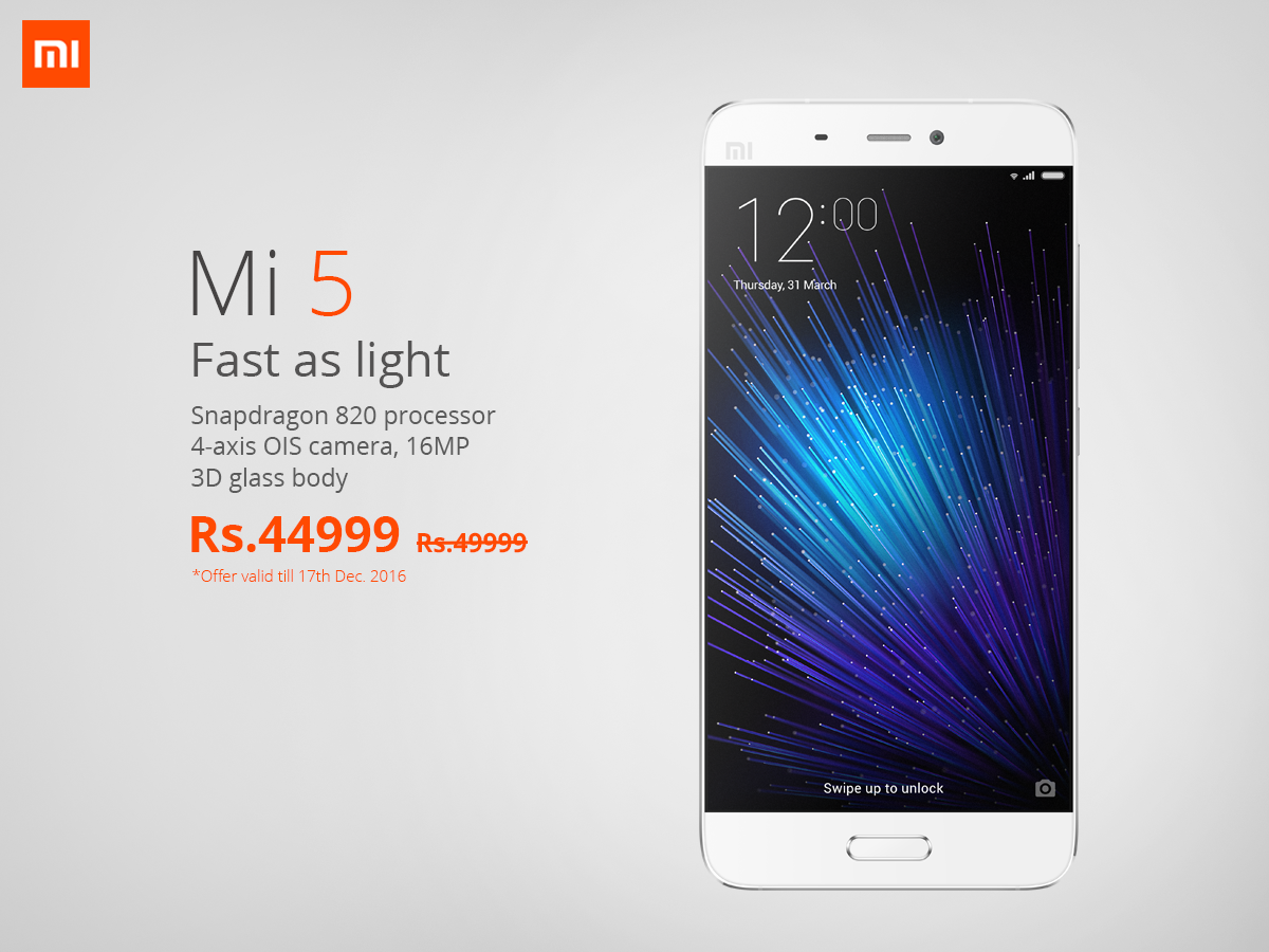 Xiaomi Mi 5 Gets a Rs.5000 Price Cut, Now Available for Rs.44,999. Should you Buy it?