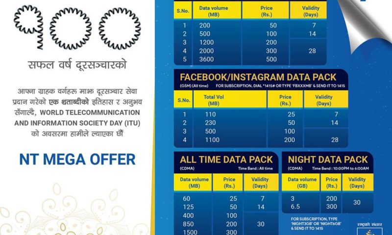 New and Exciting Data Schemes by Nepal Telecom