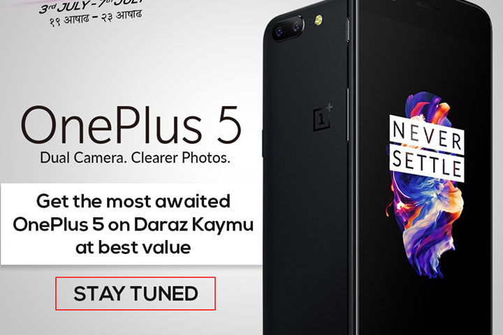 OnePlus 5 to be Launched Exclusively on Daraz Kaymu Mobile Week 2017 Sale
