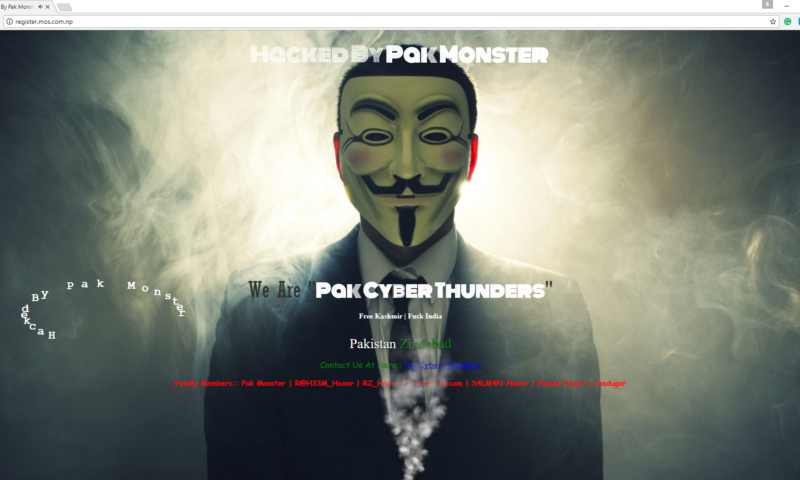 Nepal’s Official .np ccTLD Domain Registration Website Gets Hacked!