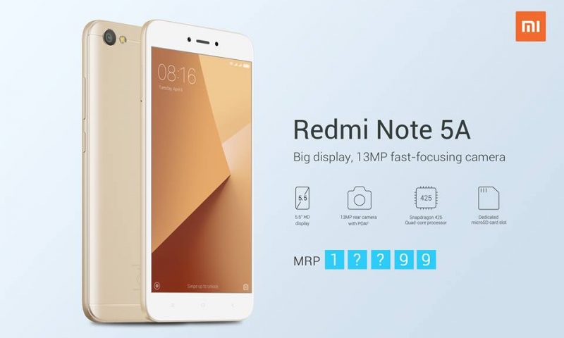 Xiaomi Redmi Note 5A to Launch Soon in Nepal