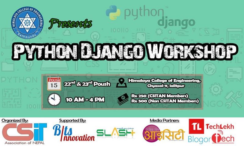 Python Django Workshop to be Held on January 6 and 7