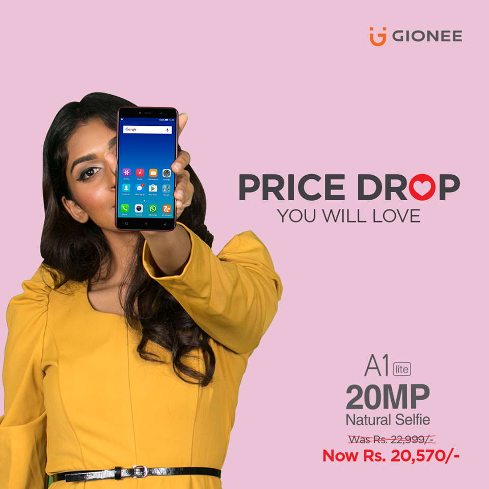 Gionee A1 Lite price drop