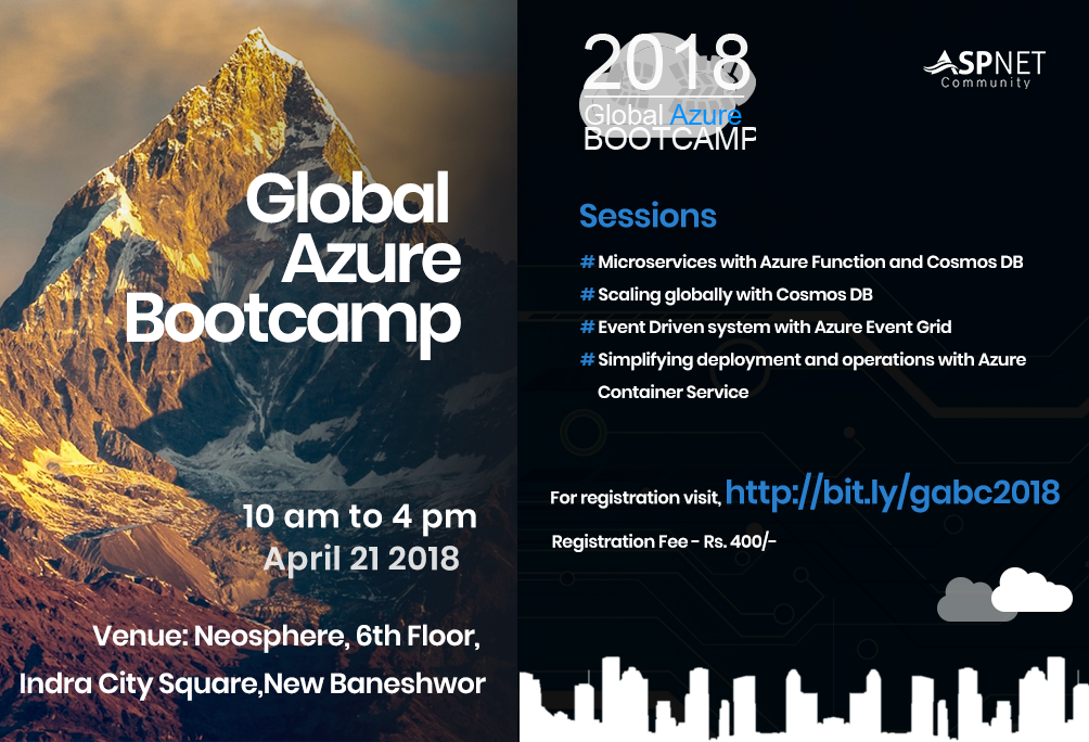 Global Azure Bootcamp 2018 to be Held on 21st April