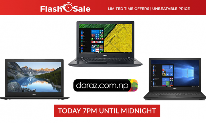Daraz Flash Sale: Get Laptops at Discounted Price With FREE Vianet Internet
