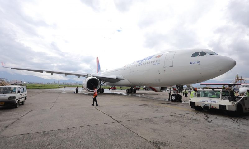 Nepal Airlines Second Wide Body A330-200 Arrives at TIA