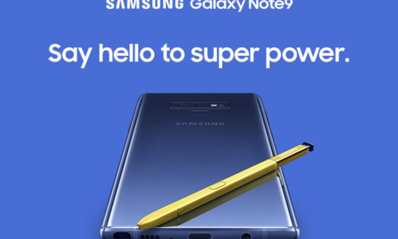 Samsung Galaxy Note 9 Launched; 1250$ for 512GB Variant