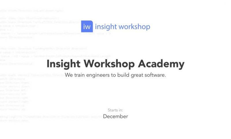 Insight Workshop Launches a 12 Week Academy Program