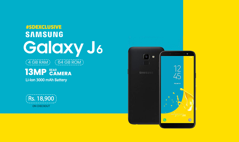 Samsung Galaxy J6 Discount on SastoDeal; Available at Rs. 18,900