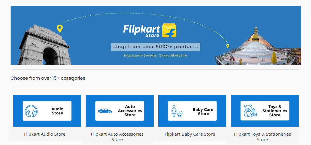 Flipkart Store in Nepal at Sastodeal