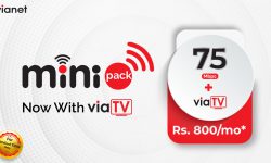 For Rs. 800 per Month, Vianet Mini Pack 75Mbps Now Comes with ViaTV