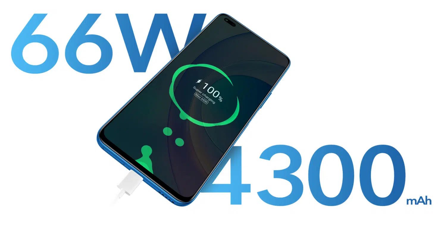 4300mah Battery, 66W fast charging