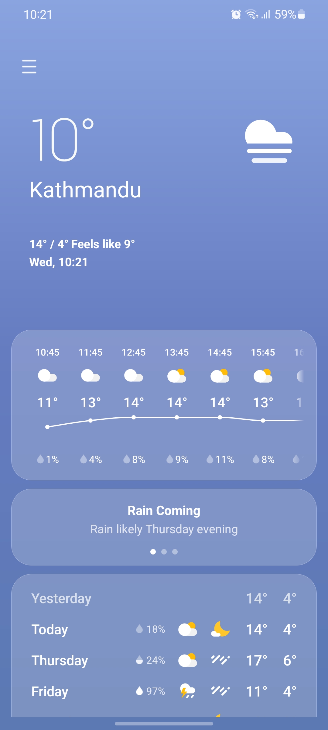 Weather app - One UI 4