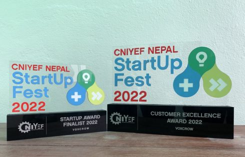 VoxCrow Receives “Best Customer Excellence Award” in CNIYEF Nepal Start Up Fest 2022
