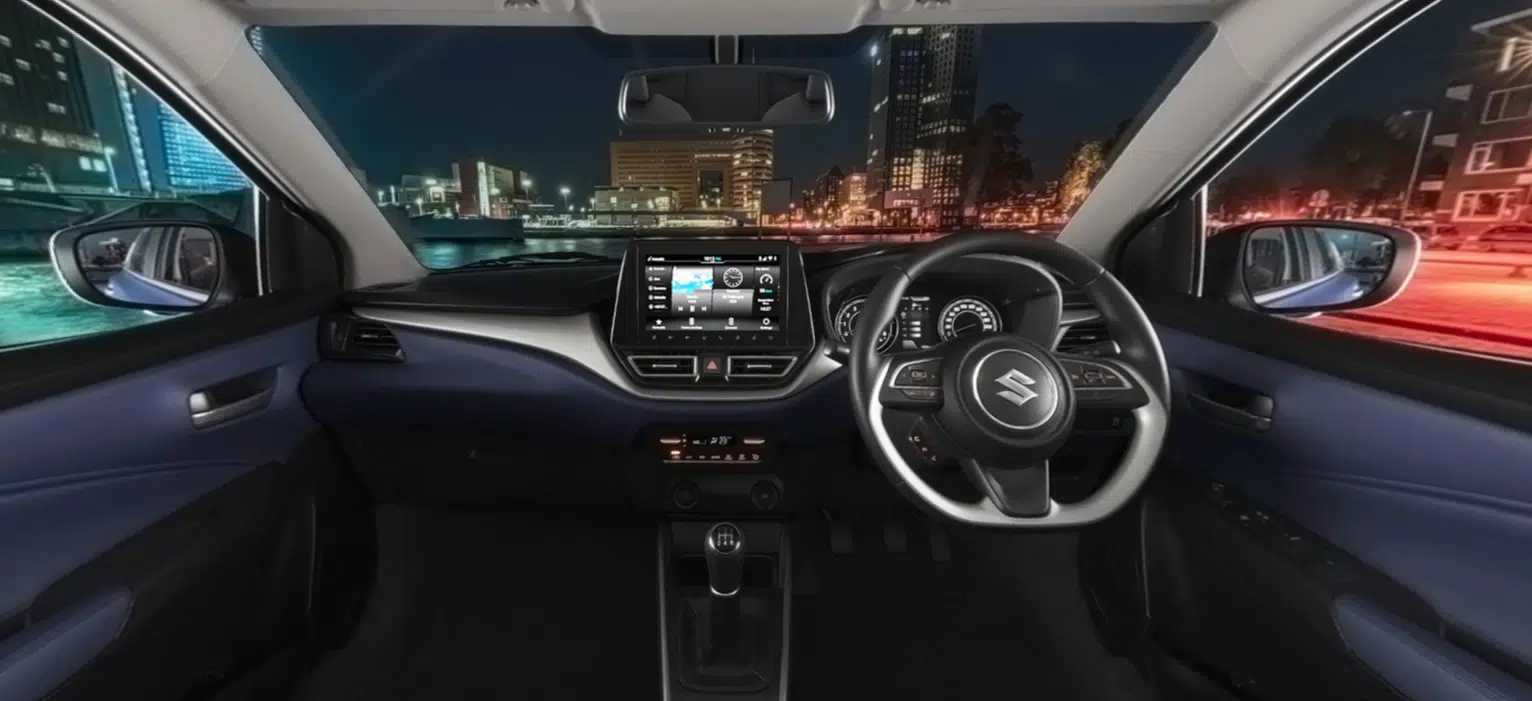 Interior in Suzuki Baleno