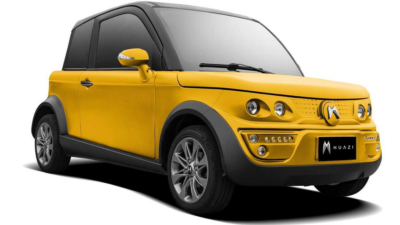 Yellow Colored HUAZI Mini EV