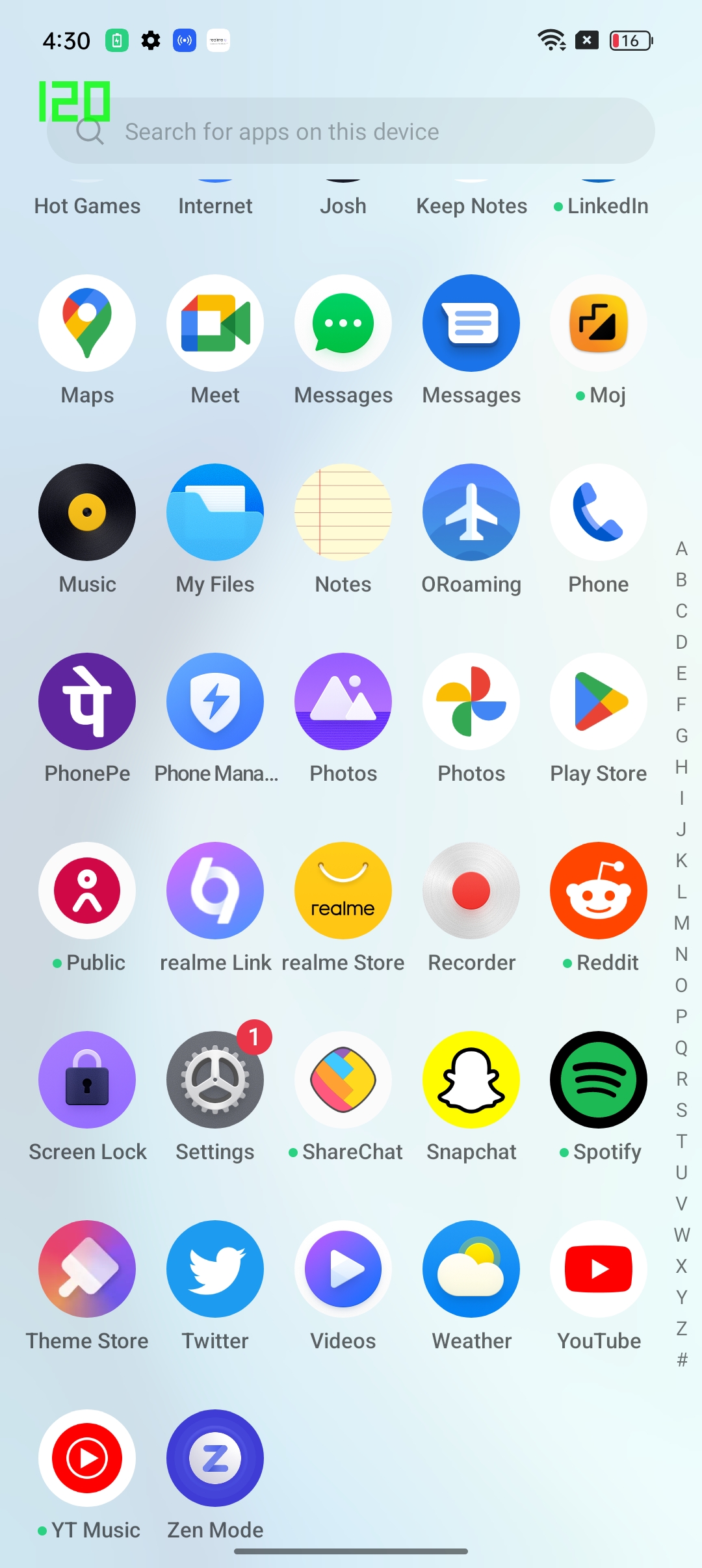 Bloatware apps on Realme UI