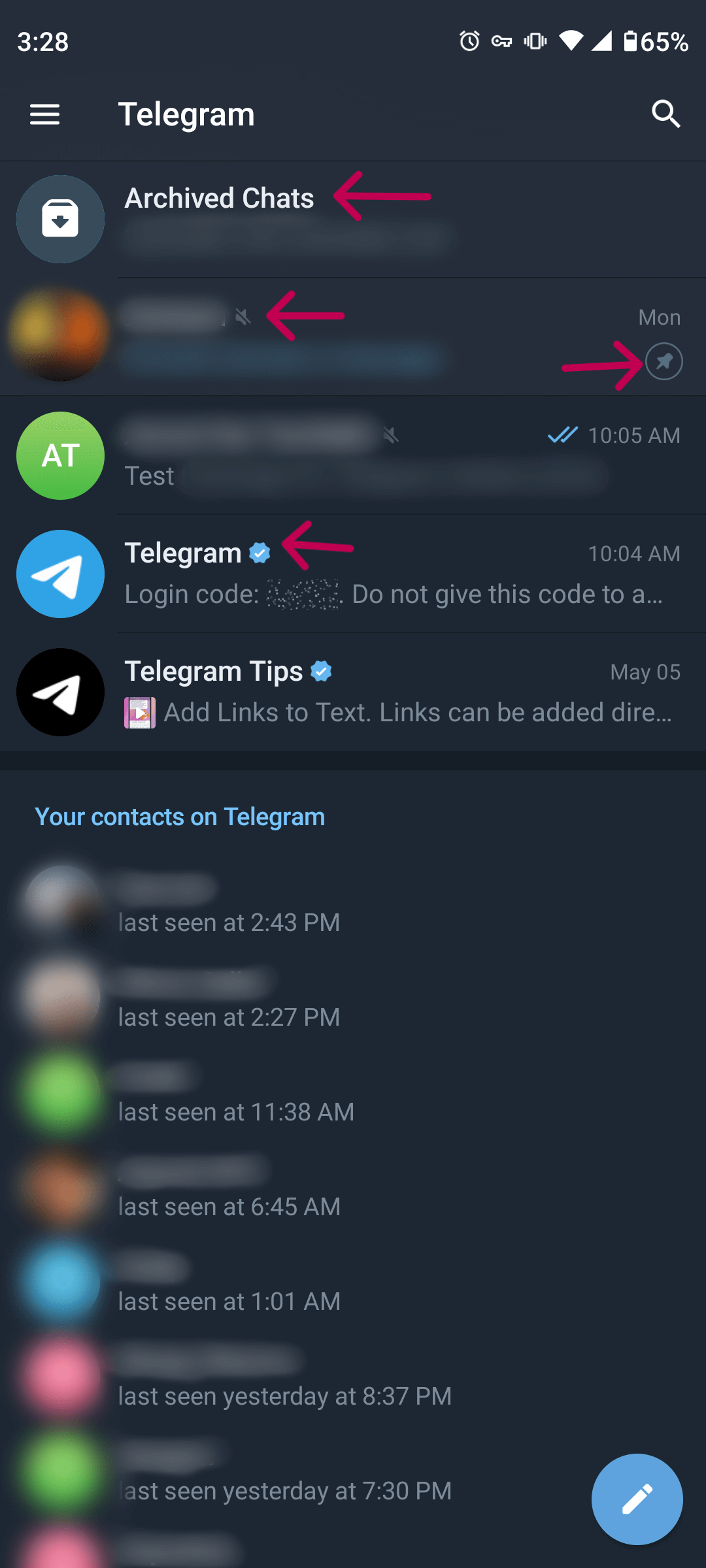 telegram home screen
