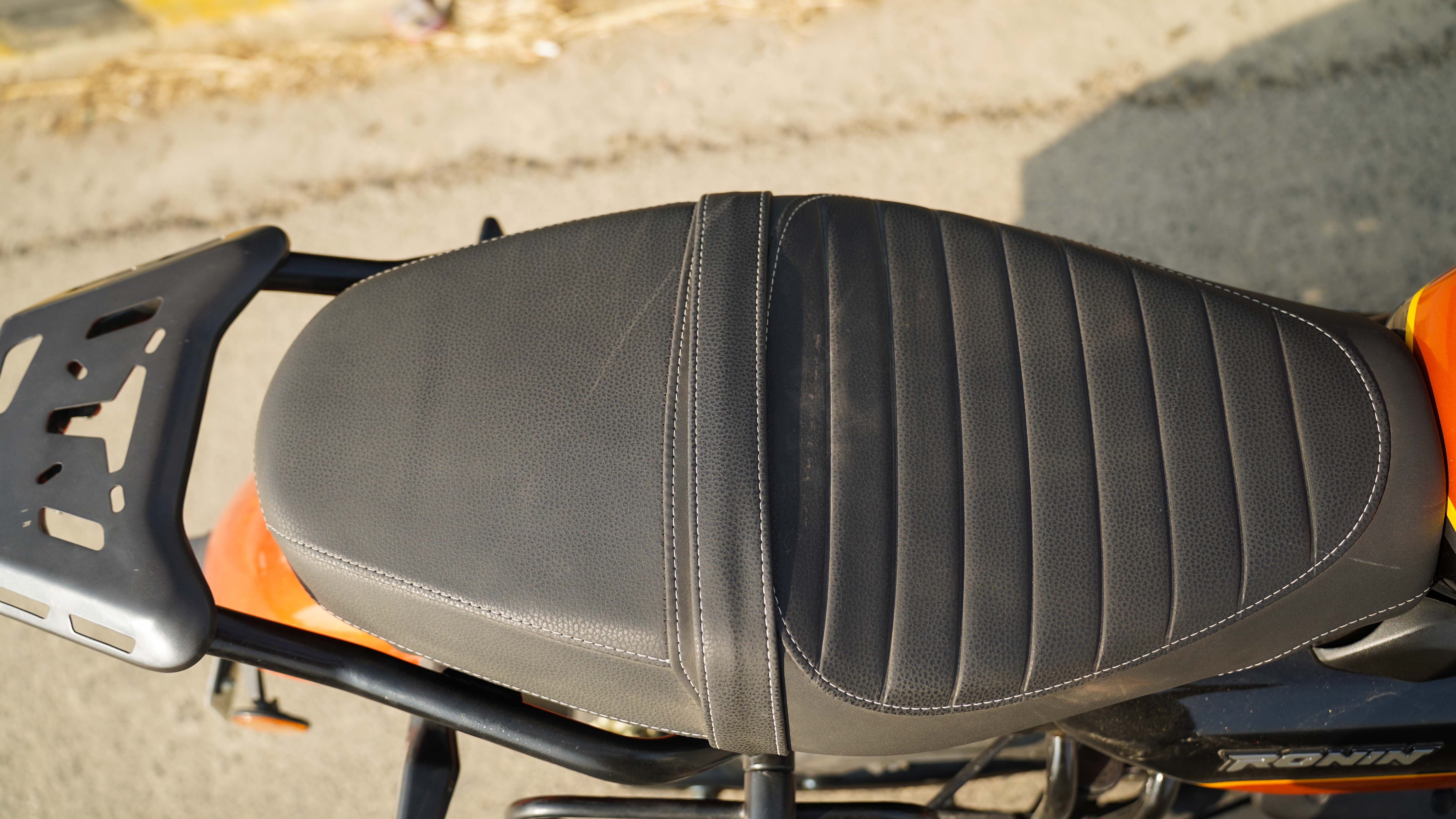 Tuck and Roll Seat in TVS Ronin 225