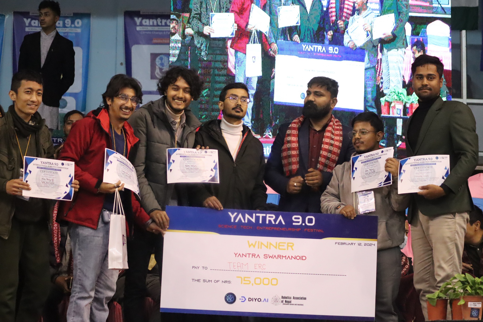 Yantra Swarmanoid Winner - Team ERC