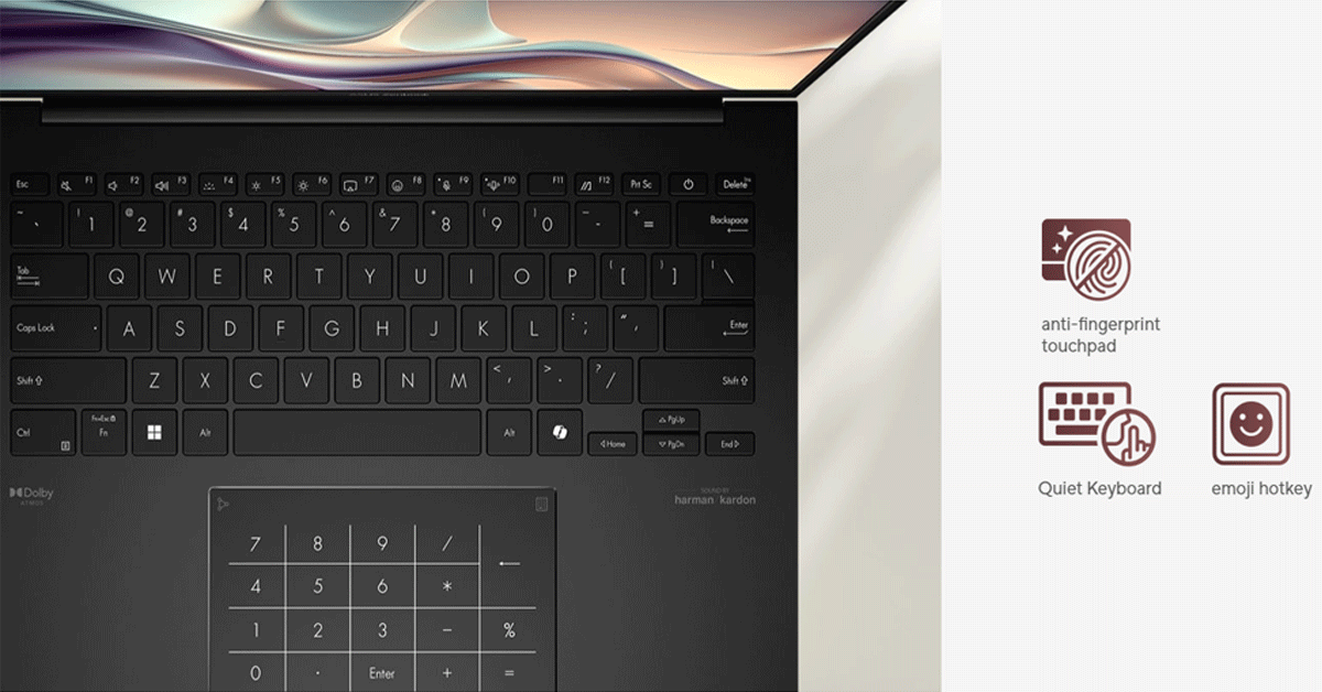 Asus Zenbook 14 OLED Keyboard