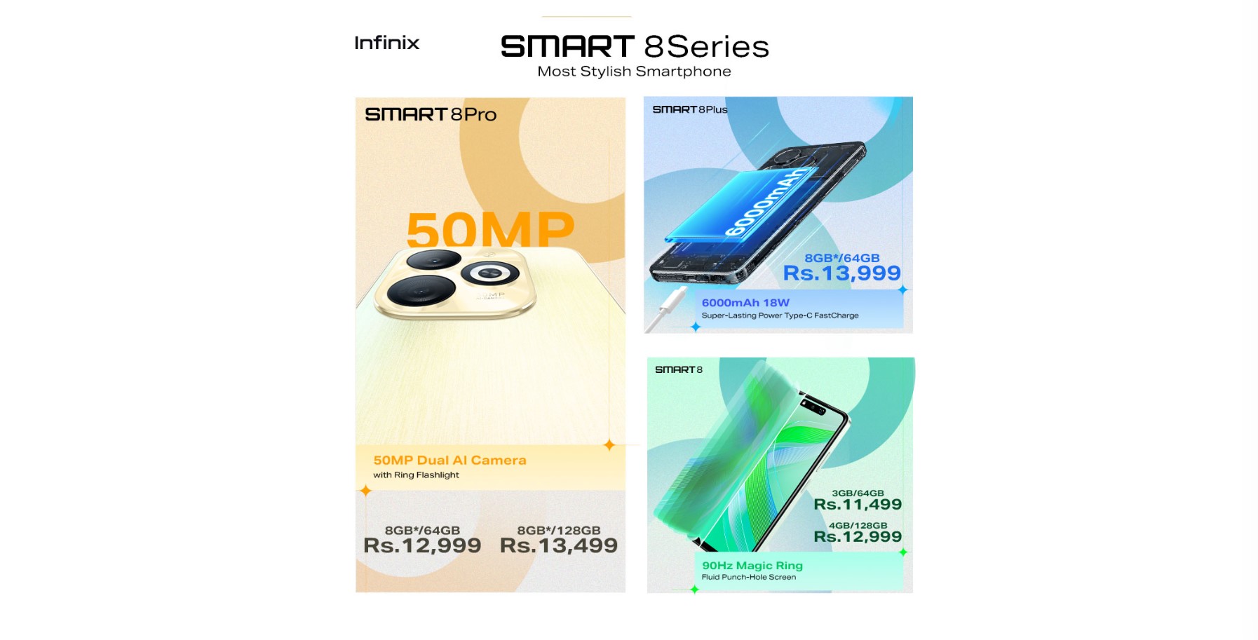 Infinix Smart 8 Series in Nepal marketed as 8GB RAM